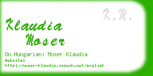 klaudia moser business card